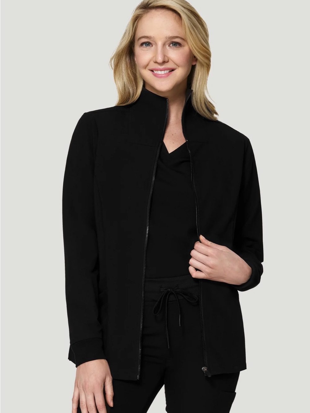 NWT Mandala Black Scrub Jacket